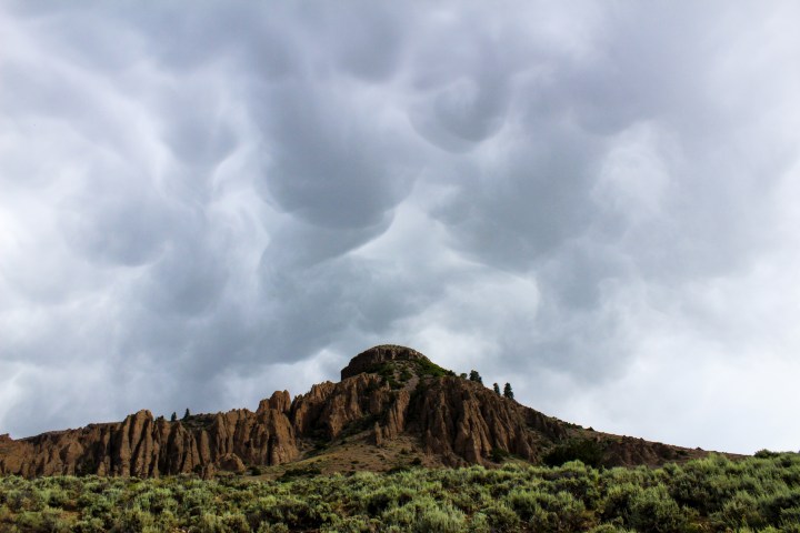 The clouds morphed into gloomy mounds of cotton candy in front of our very eyes.