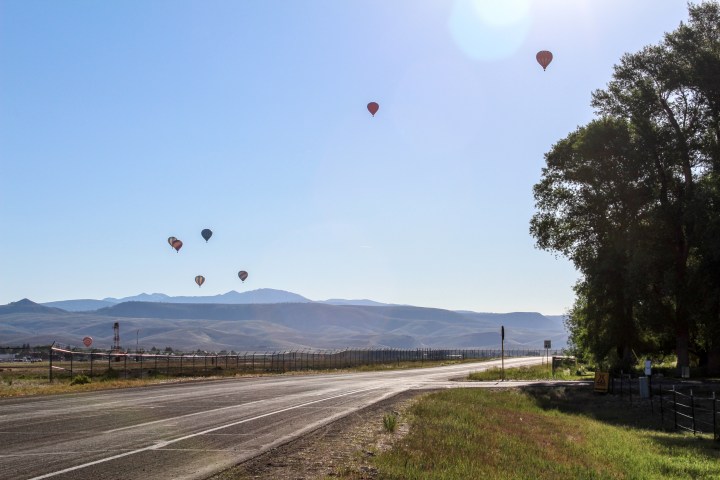 Balloon lift-off in Gunnison, Colorado.