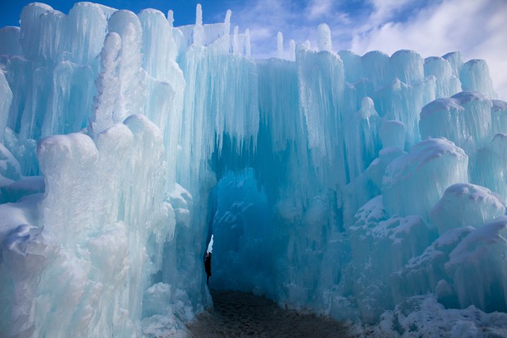 Entrance to the ice castles of Dillon, Colorado.