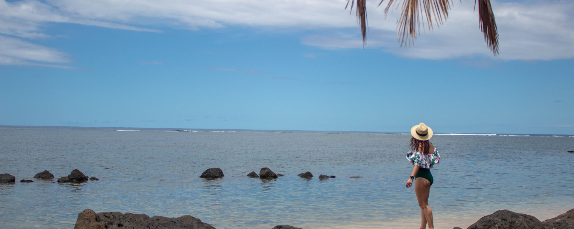 Staring out at the ocean from our private corner of the Earth—Anini Beach.