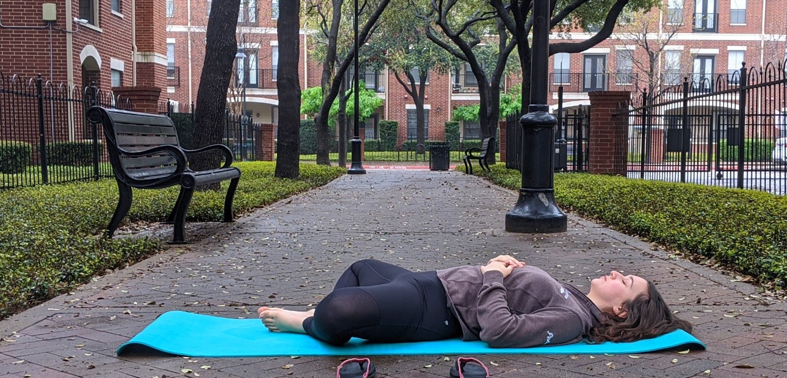 Reclined bound angle before savasana to finish off practice.